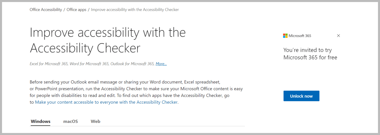 Accessibility Checker-MS Word