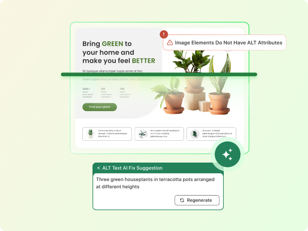 Illustration showing how AI fixes accessibility issues