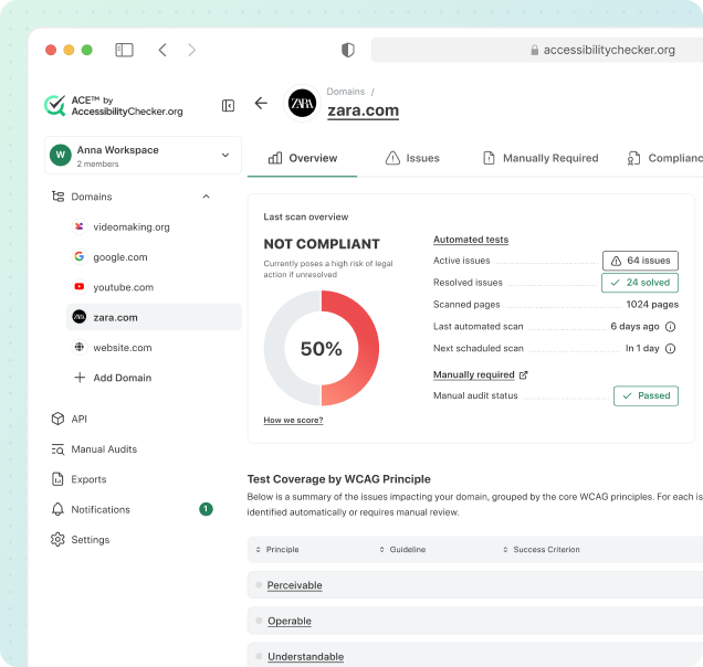 ACE Dashboard Interface Preview