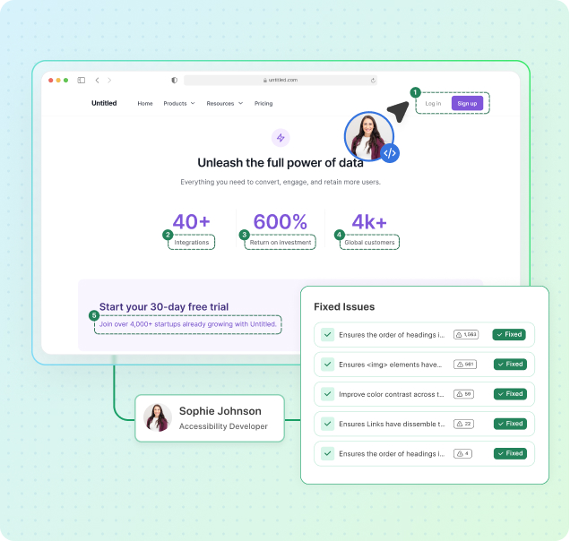 Fix you accessibility issues