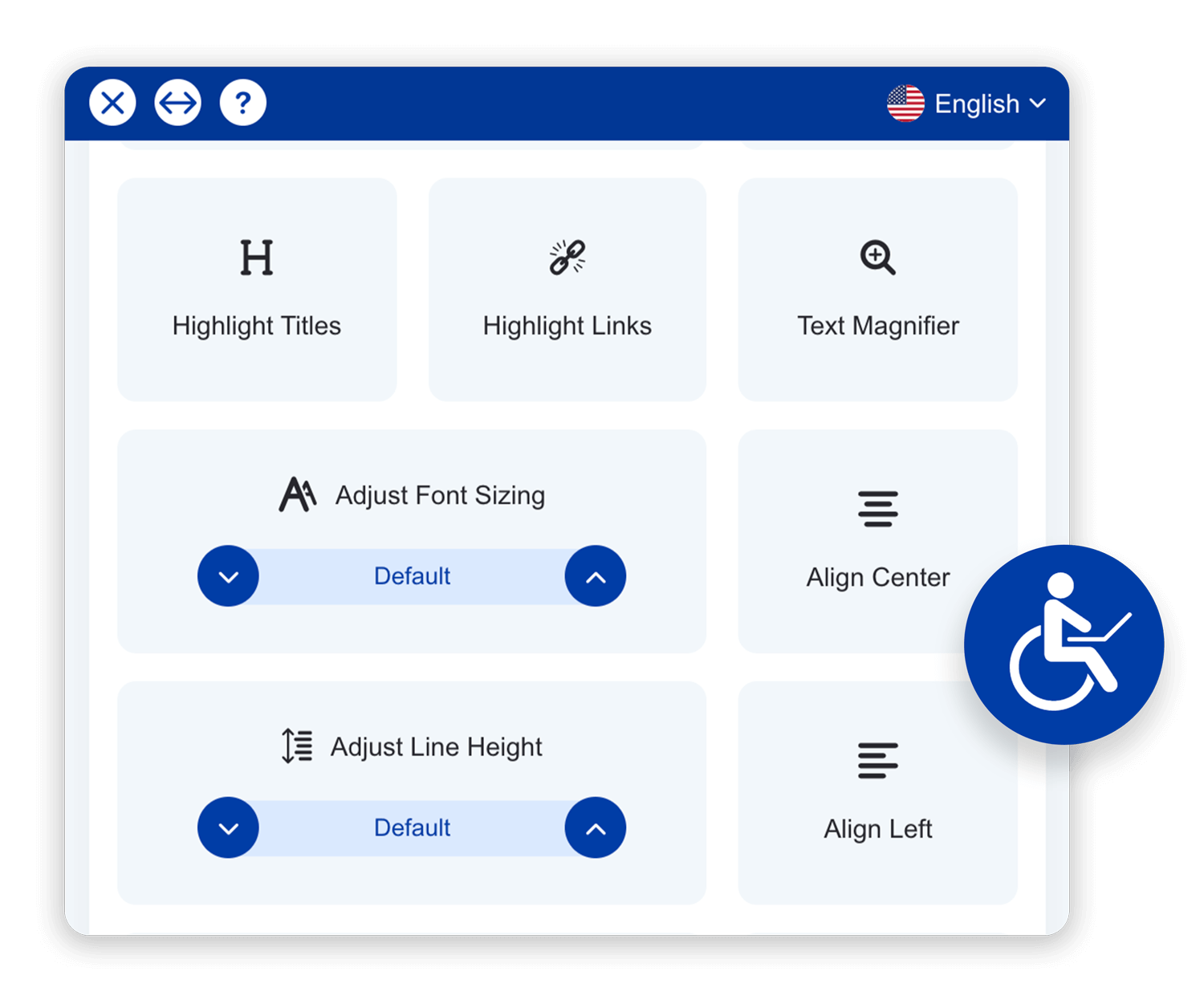 accessibe user interface