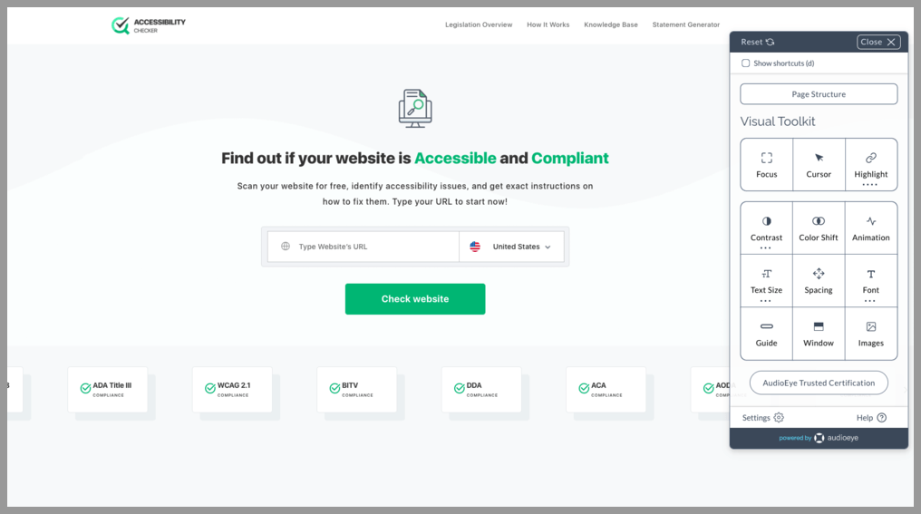 Accessibility checker