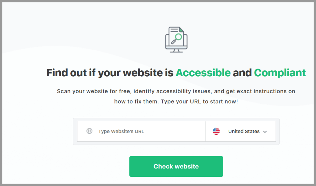 Accessibility checker