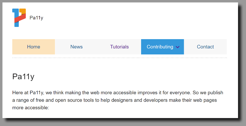 Pa11y accessibility checker