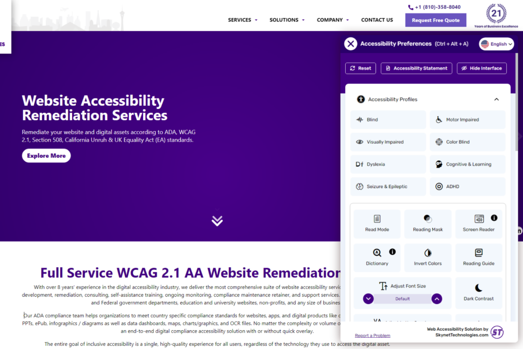 website accessibility remediation solution