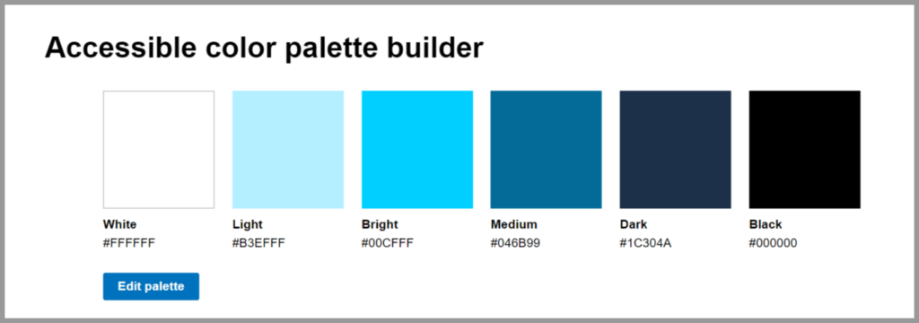 Git Hub’s Accessible Palette Builder