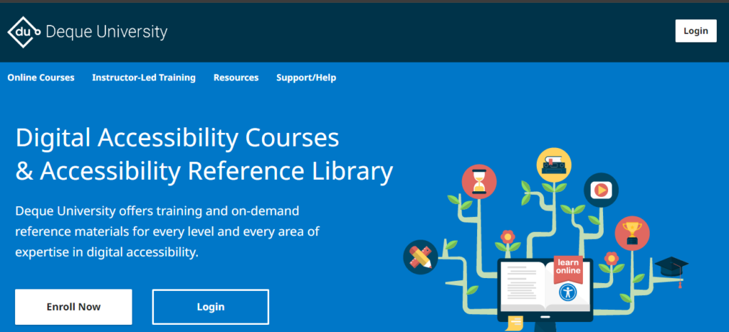 deque university digital accessibilty courses