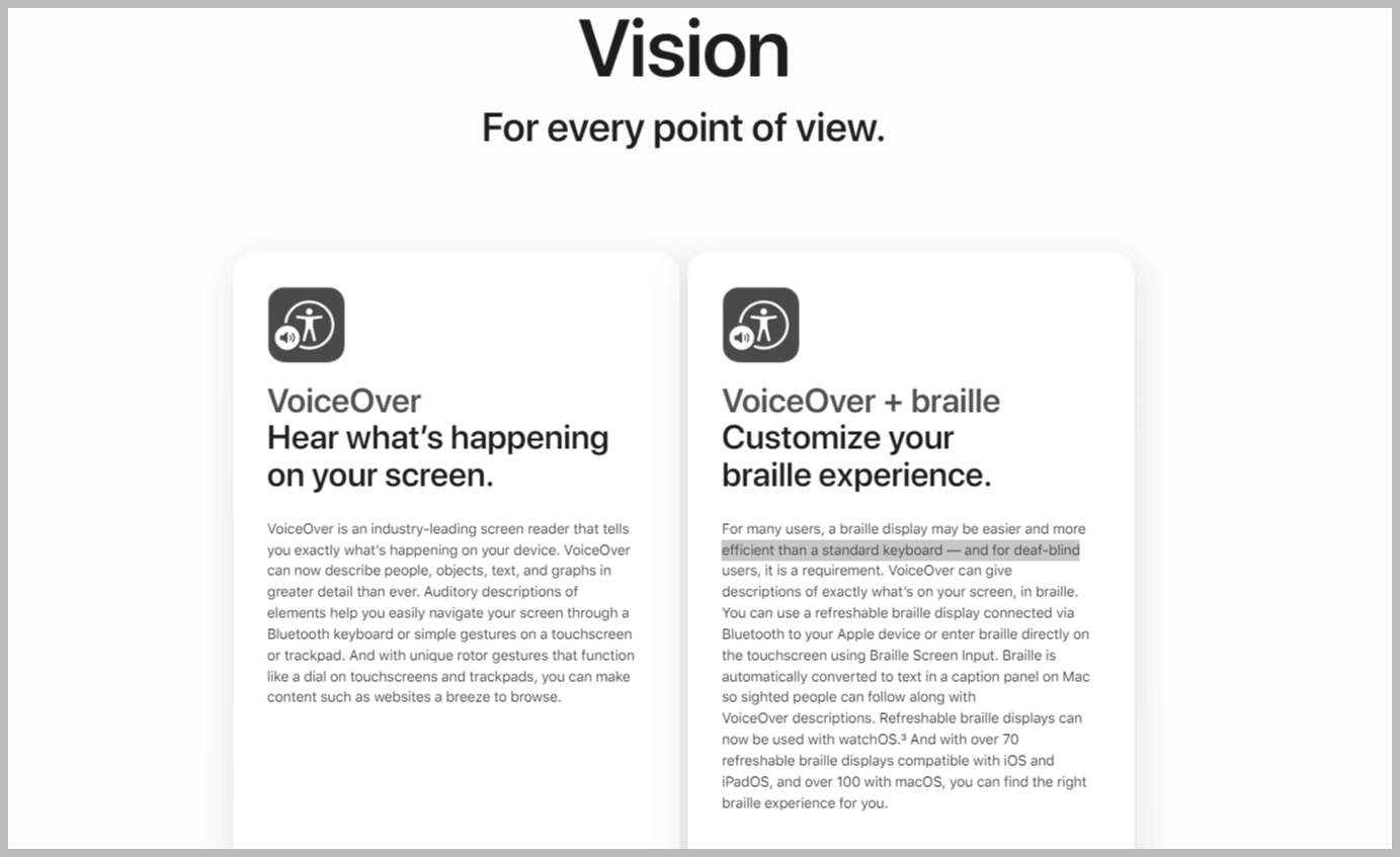 VoiceOver