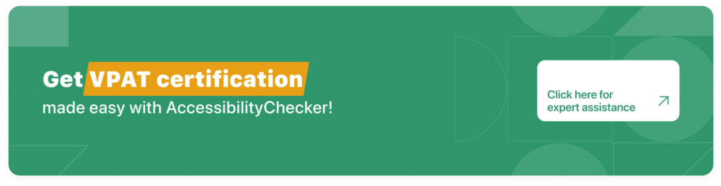 VPAT Certification by accessibility checker