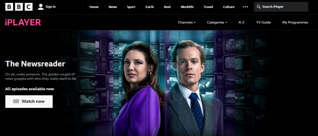 BBC iPlayer accessible website