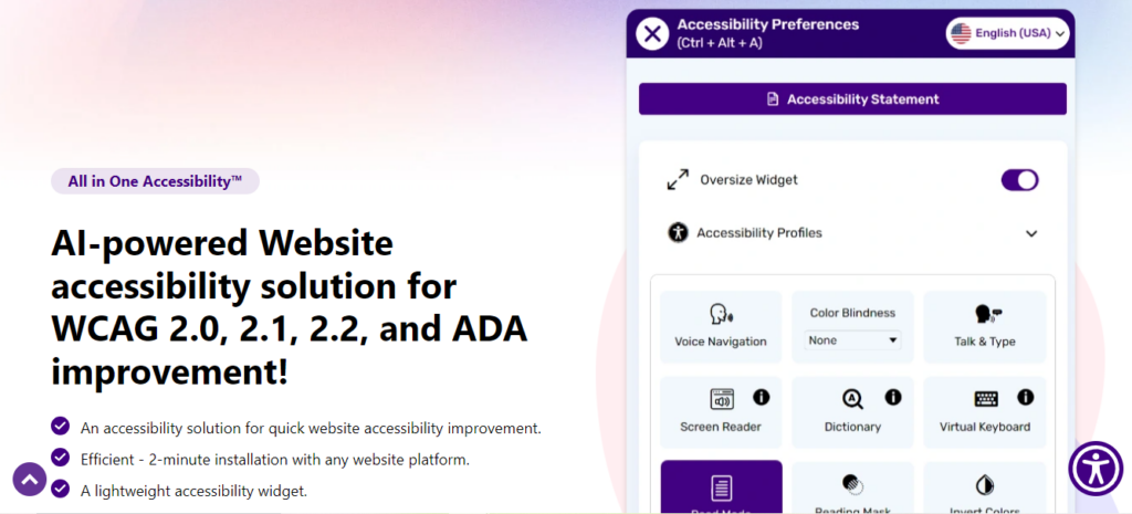 skynet technologies accessibility widget