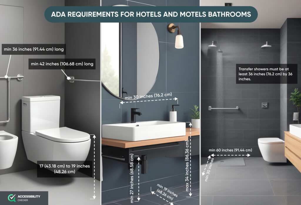 ada requirements for hotel bathrooms