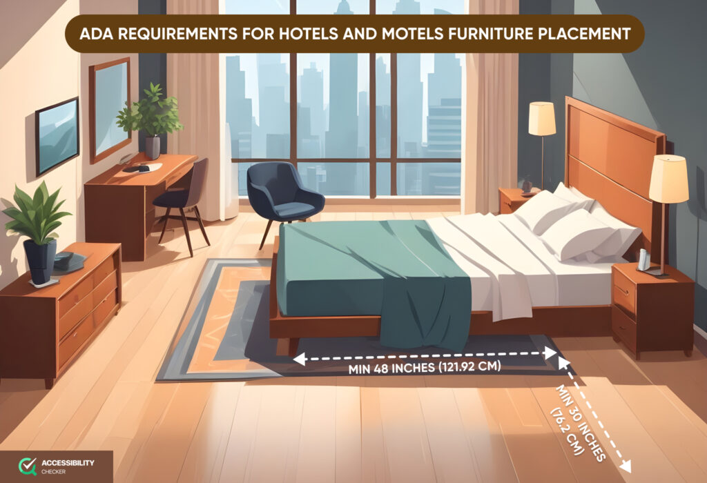ada requirements for hotel furniture placements
