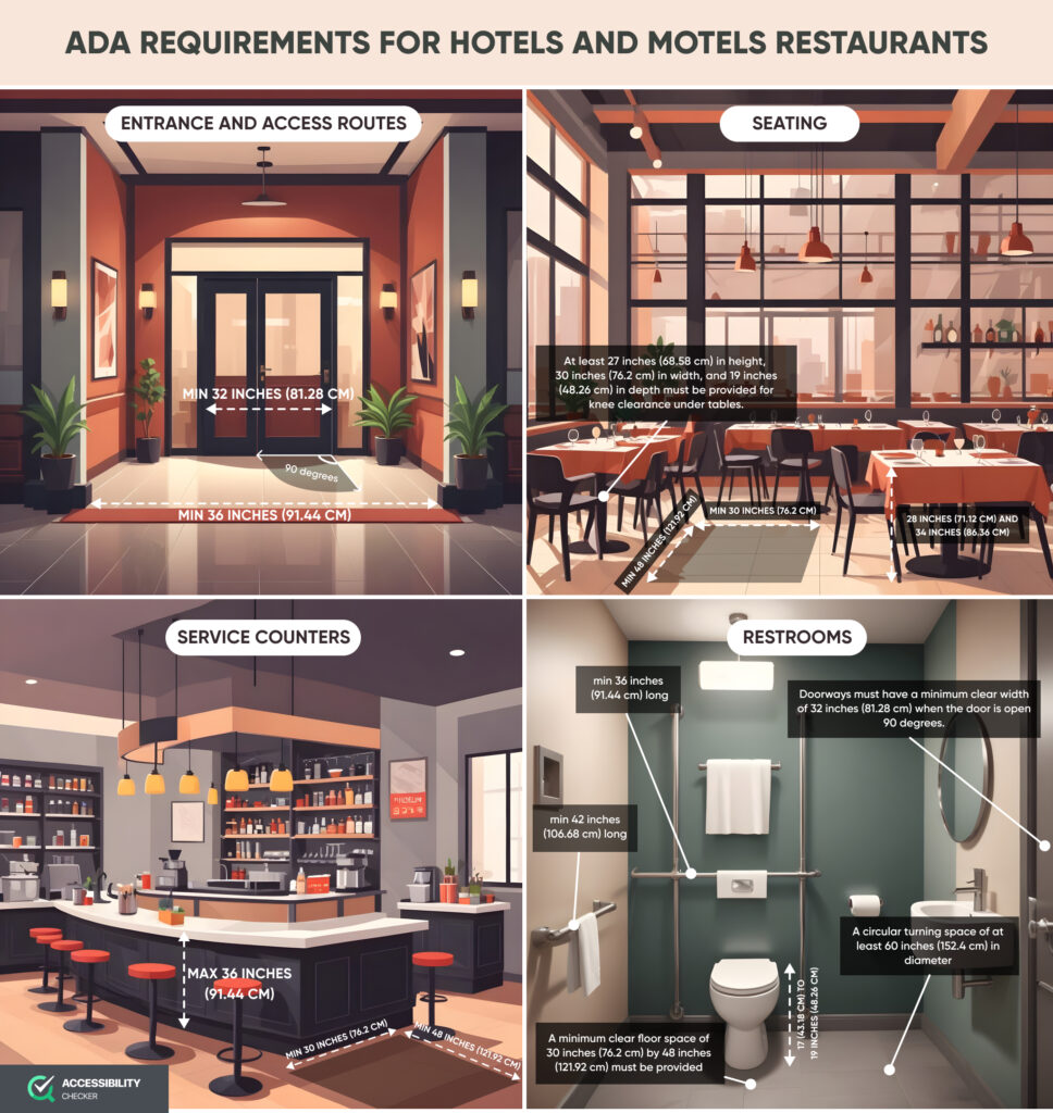 ada requirements for hotel restaurants