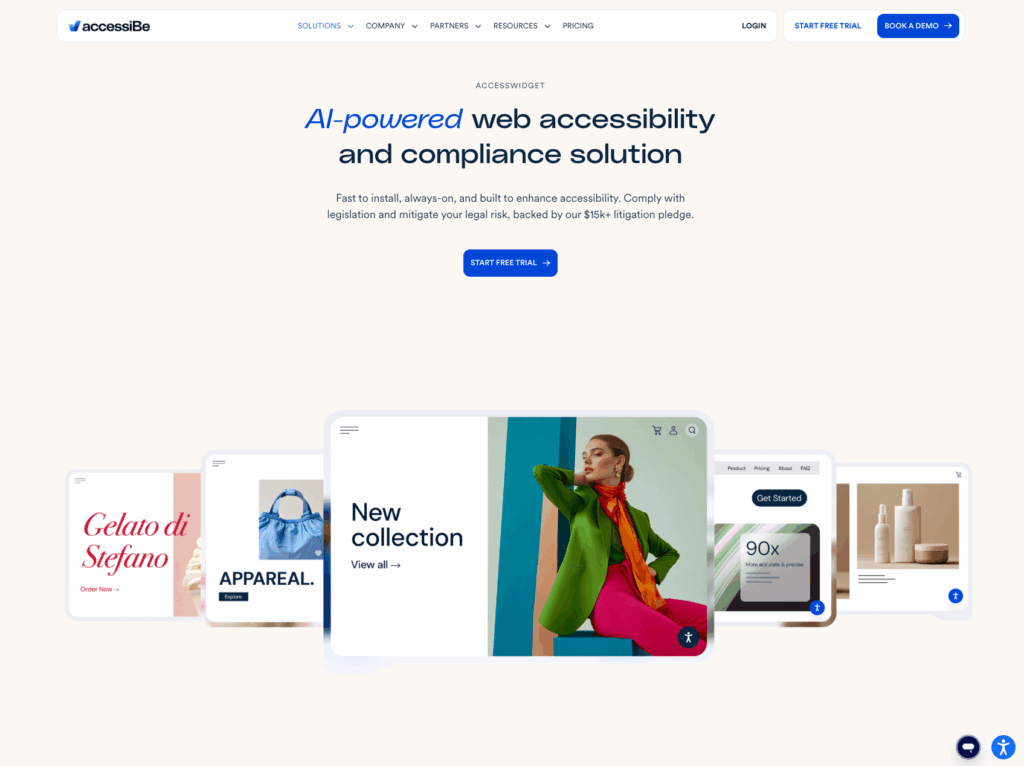 accesswidget landing page