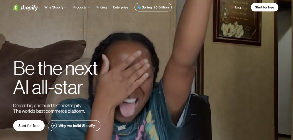 shopify website screenshot