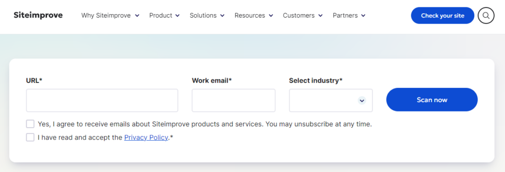 siteimprove website scanner