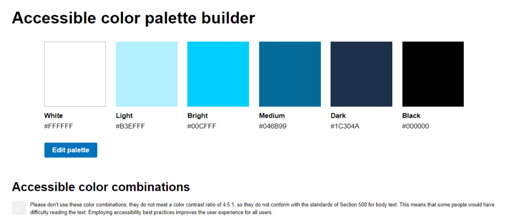 github color palette builder