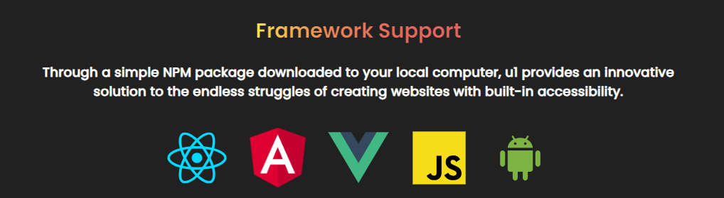 user1st framework support