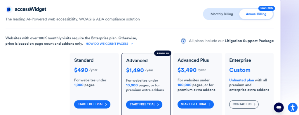 accessibe pricing