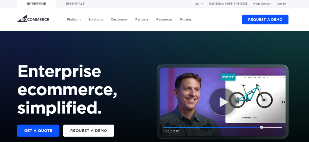 bigcommerce homepage