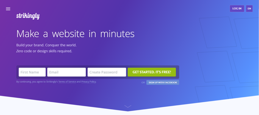 strikingkly homepage