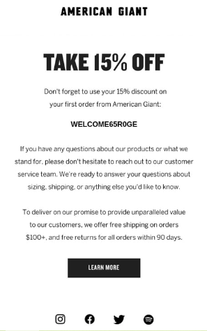 american giant email