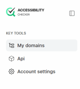account settings menu
