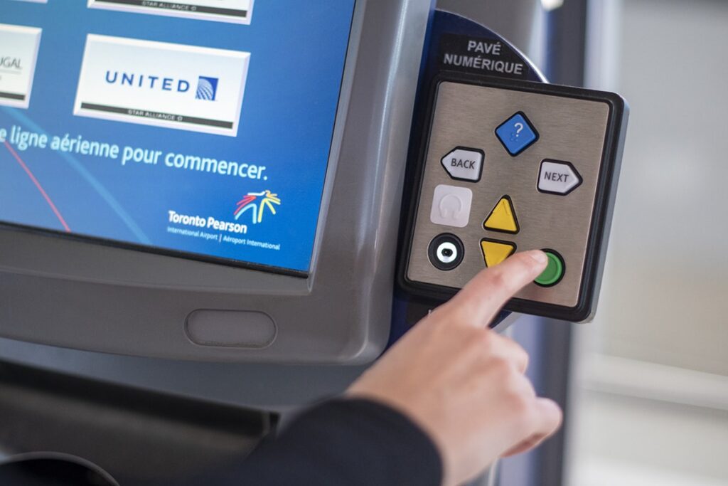 Toronto Pearson International Airport accessible kiosk