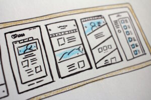sketches of a website layout