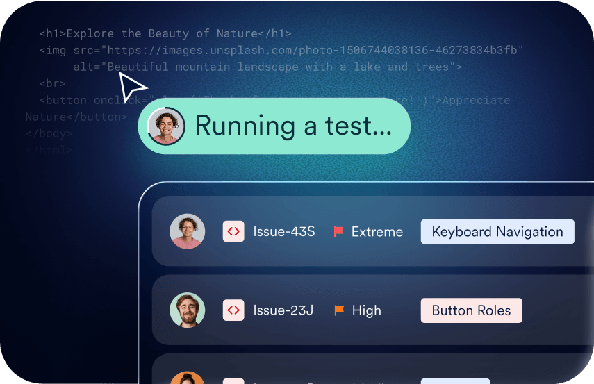 a computer-generated screen showing that a development test is running