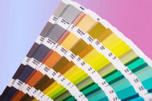 a collection of pantone color swatches