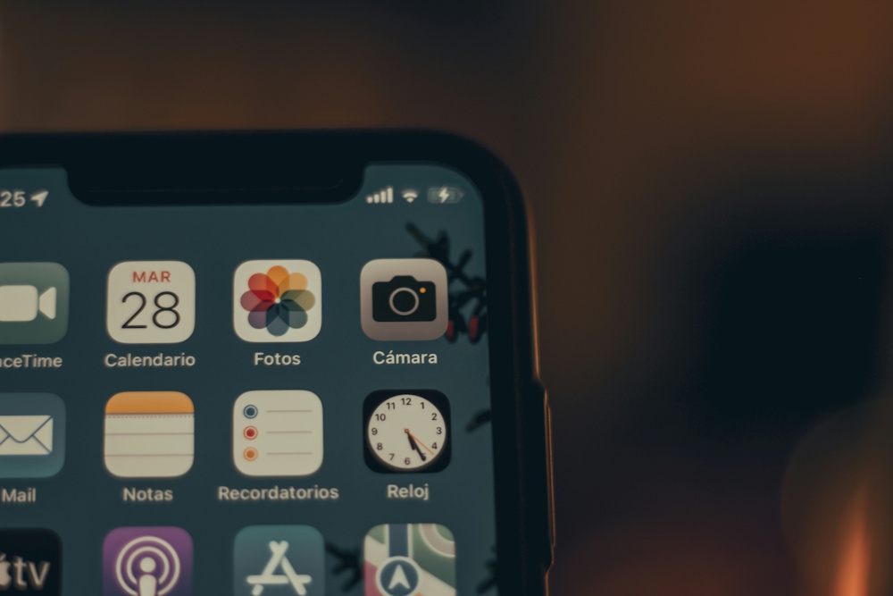 a mobile phone screen in dark mode