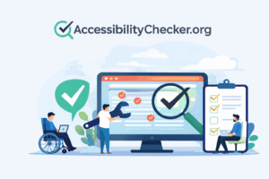 an animated image highlighting web accessibility
