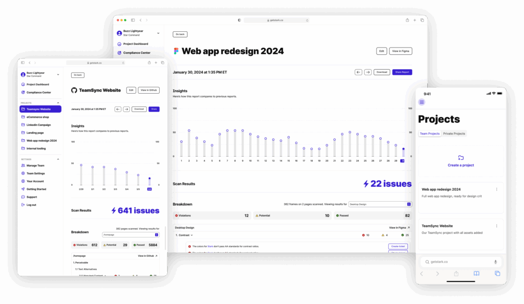 stark accessibility dashboard