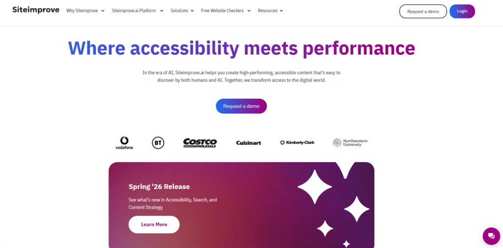 Siteimprove website screenshot