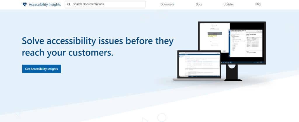 accessibility insights for web home page screenshot