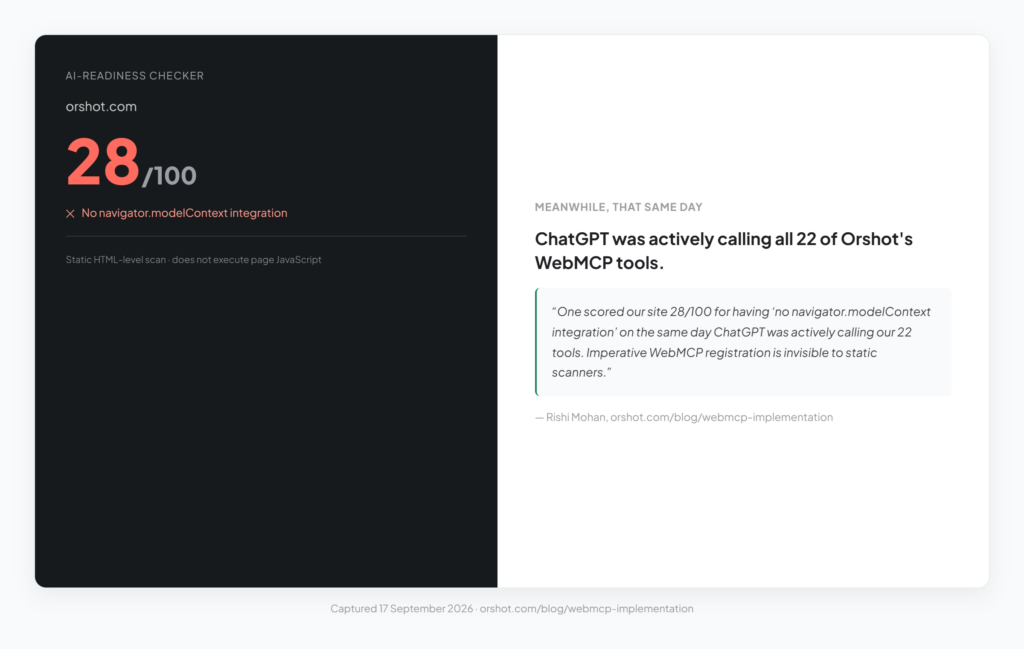 screenshot from Orshot website