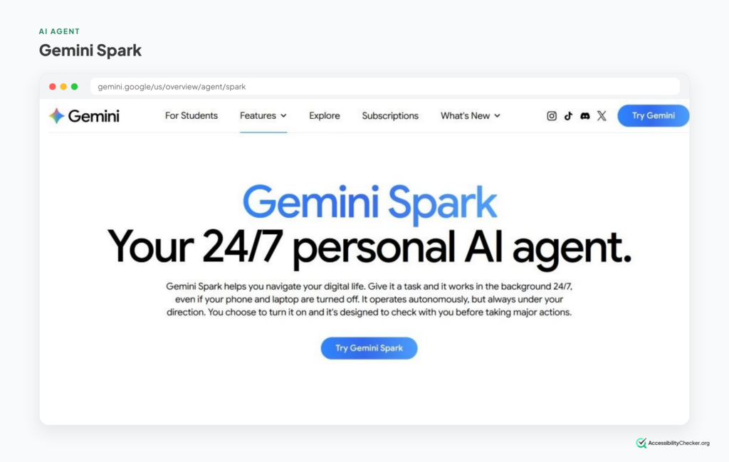 gemini spark screenshot