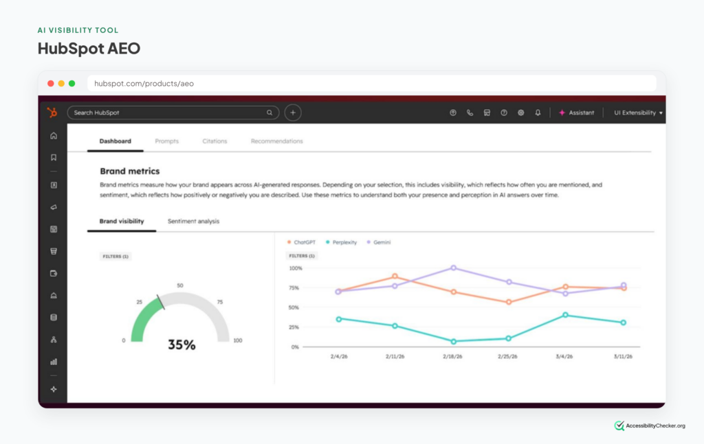 hubspot aeo screenshot