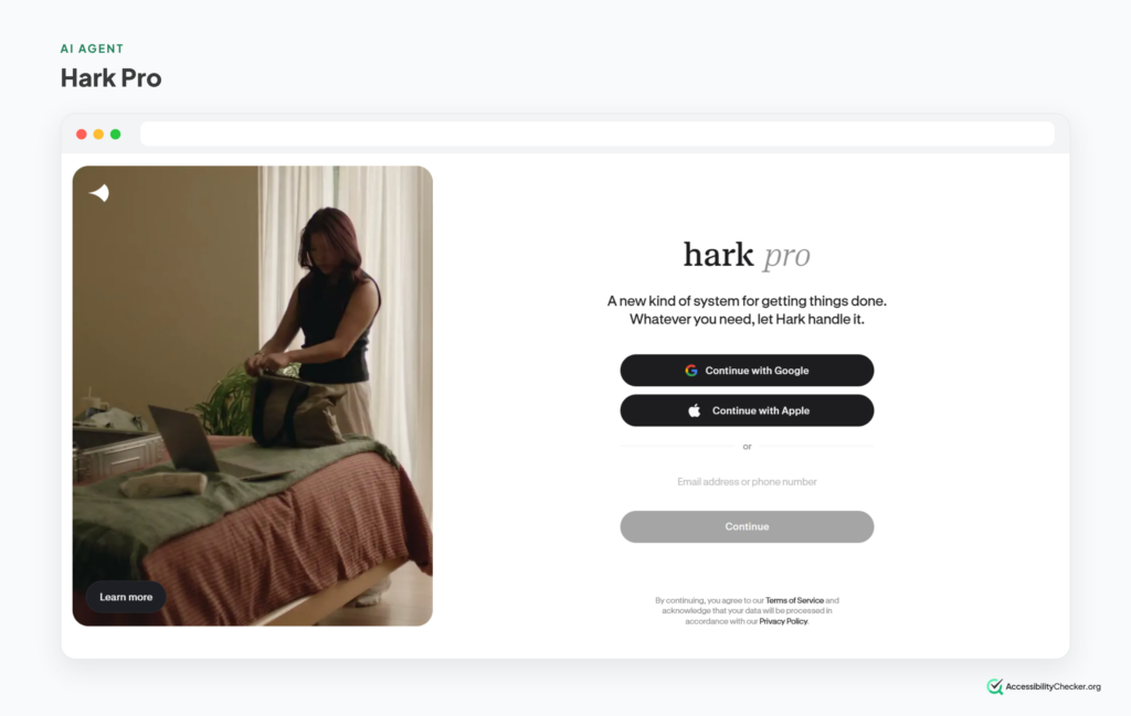 screenshot of hark pro